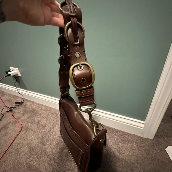 Coach Bleeker Tattersall Laced Strap Whiskey Leather like new - Picture 8 of 17